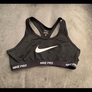 Black Nike Pro sports bra. Kids Large but fits as XS/S